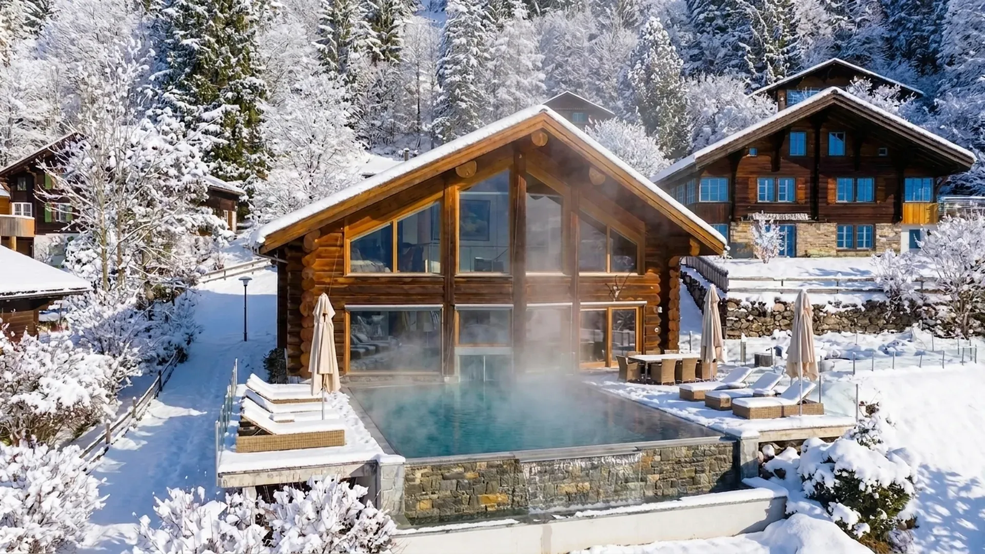 Spa chalet in Swiss Alpine Region